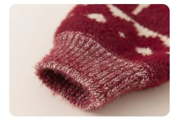 Mädchenpullover Neue Winter Verdickte Jungen-Strickoberteile Kindermäntel Winterkleidung Weihnachten – Detail 7