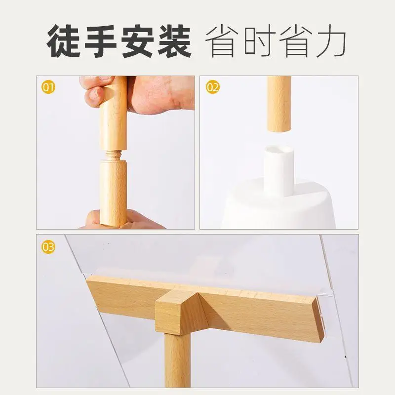 Floor Type Simplicity Wooden Poster Menu Price Display Stand Mall Promotion Billboard Advertising Publicize Sign Vertical Stand