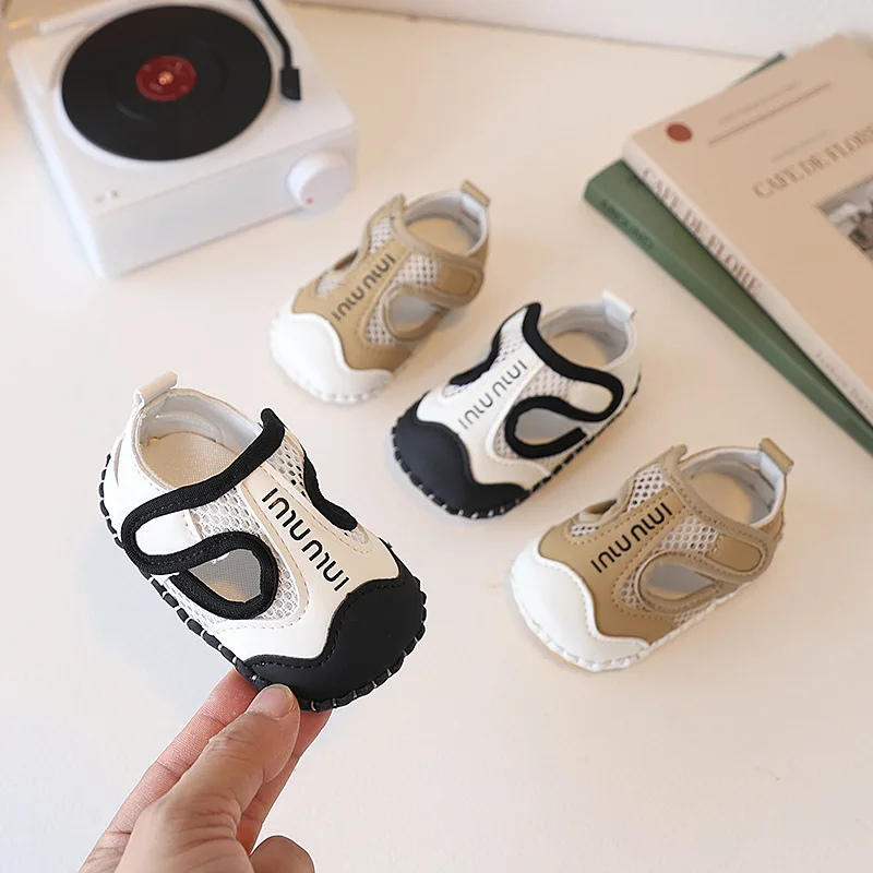 Baby 0 one and a half years old infants and toddlers 6-12 months soft-soled male and female baby sandals toddler mesh shoes