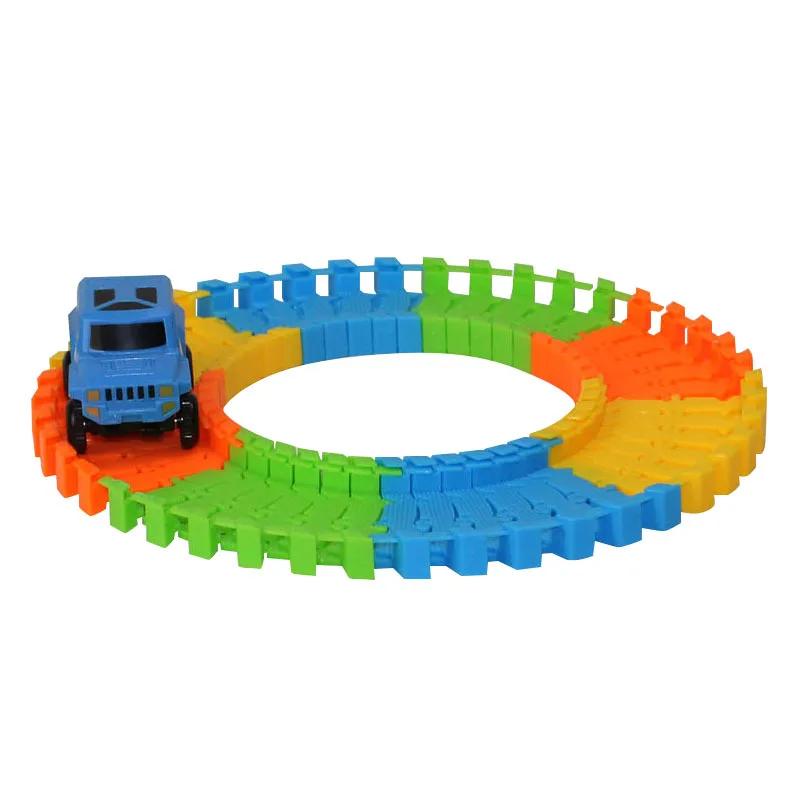 Jungen Urlaub Geschenk Elektrische Flash Track Auto High Speed DIY Montage Baustein Track Kinder Bildung Spielzeug – Detail 3