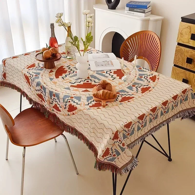 2024 NEW Table cloth, pure cotton satin pattern, rectangular restaur