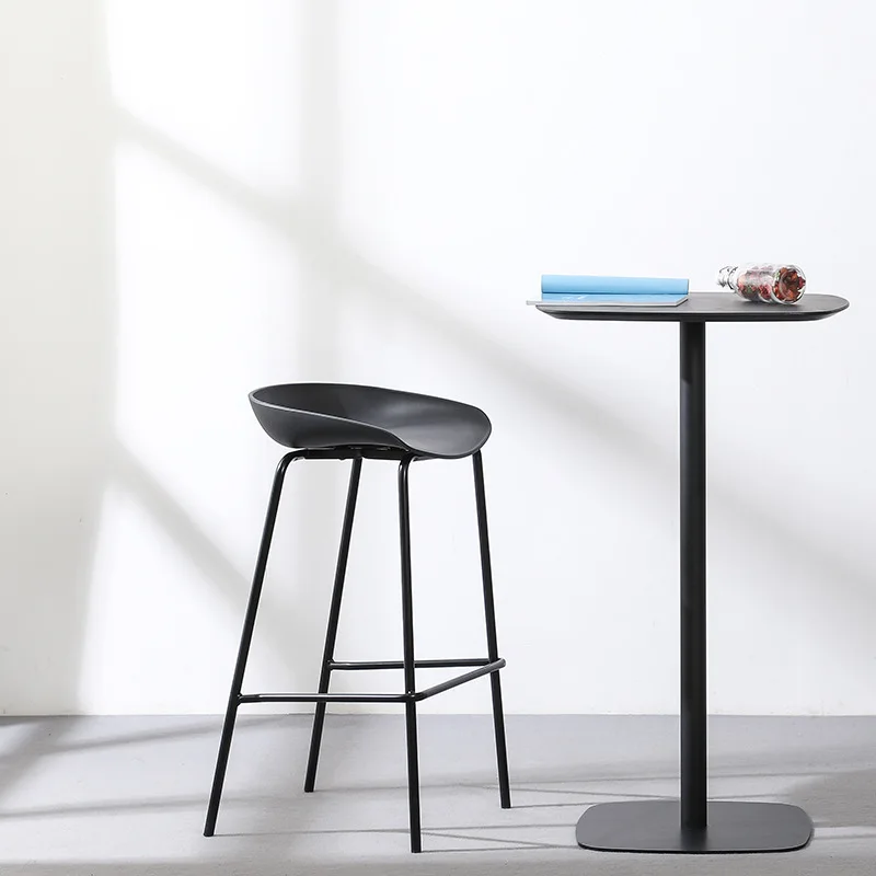 Modern luxury classic metal frame high-bar stools and chairs, kitchen, corner café