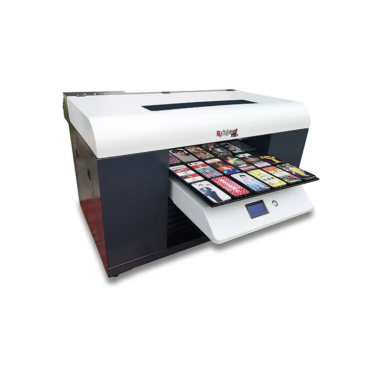 A2 UV Printer Spot A2 Size Printing Machine Commerical Inkjet Printer Prices wood cylinder cards DIY workshop uv flatbed printer