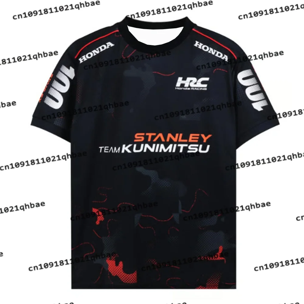 

2025 New HRC Honda RACING Super GT T-Shirt Summer Men's And Women's No.100 Motorcycle Racing Enthusiast Breathable Sports Shirt
