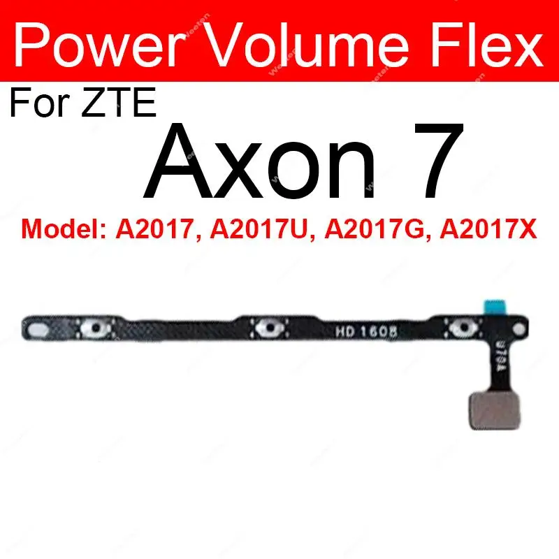 Power Volume Button Flex Cable For ZTE Axon7 7 Max 7 Mini 7S A2017 B2017 C2017 A2018 On OFF Power Volume Side Key Flex Cable