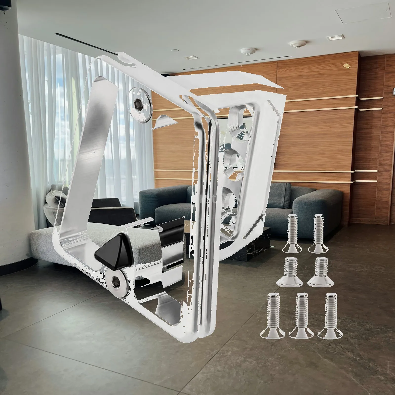 Front Cycle Rack Mounting Bracket Lightweight Folding Bike Front Rack Bracket with Mounting Hardware Sturdy Long-Lasting