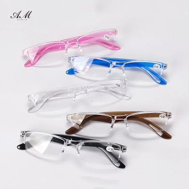 Small Reading Glasses Women Men Square Ultralight Frame High Quality Spring Hinge with Diopter +1.0~+4.0 Readers Eyeglasses