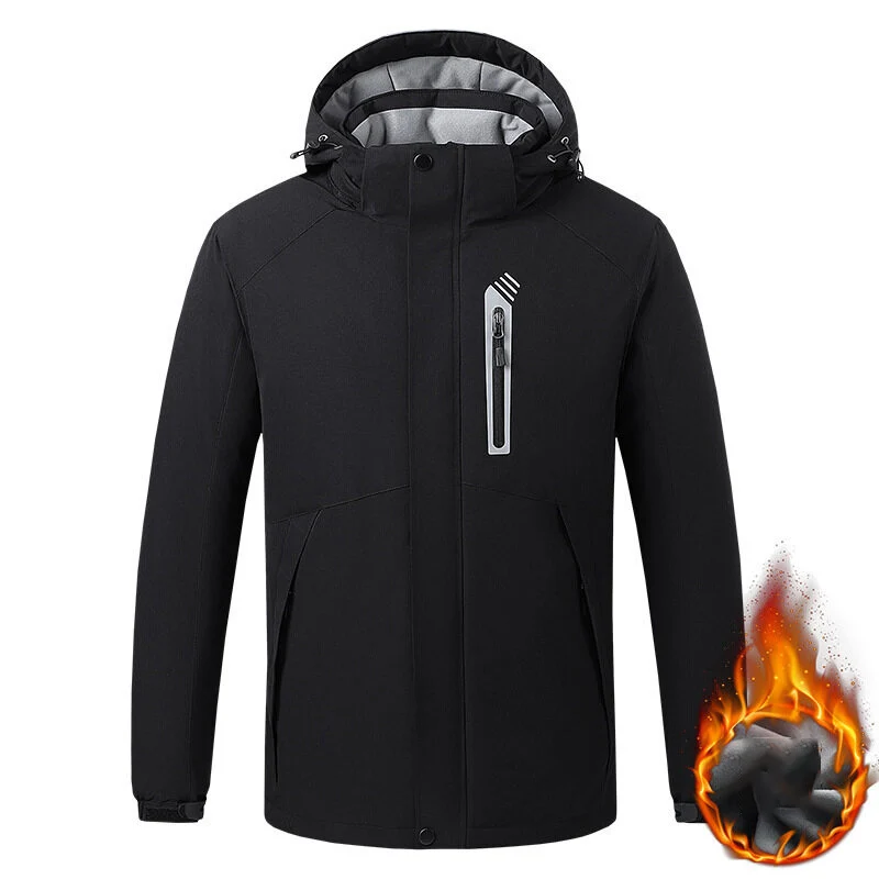 New Winter Heating Jacket Men Usb 8 Places Heating Solid Color Warm Parkas Waterproof Sports Outdoor Couple Coats Men