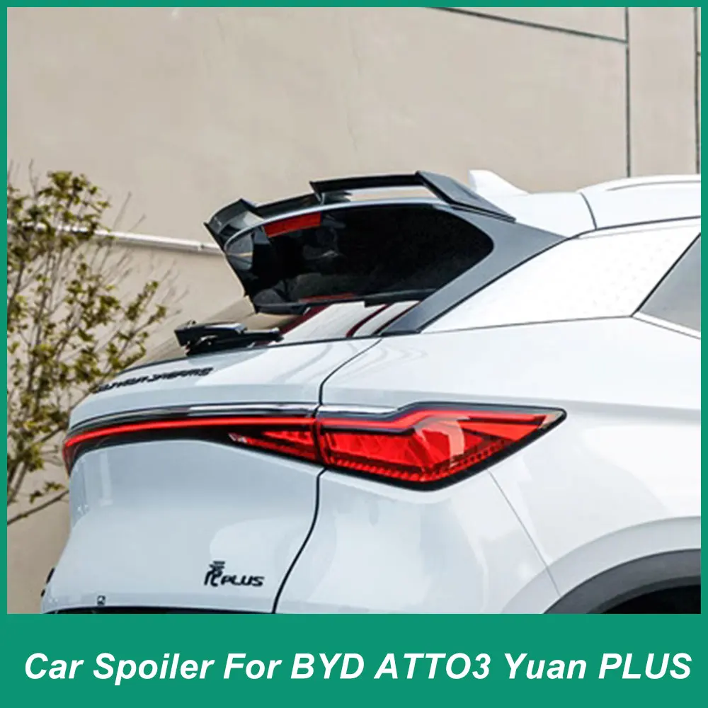 Automotive Parts Spoiler Rear Trunk Iid Double Hollow Upgraded Combat Tail Wing, Wide Body Kit Suitable For BYD PIUS2022 23 ABS