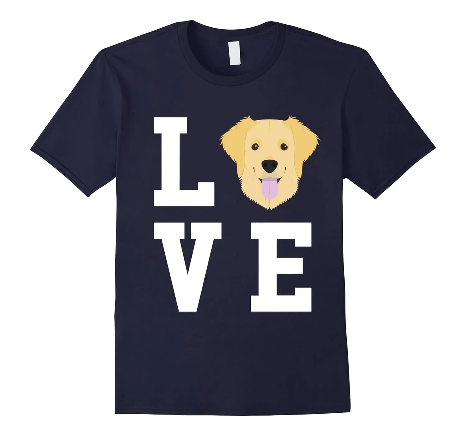 I Love My Dog Golden Retriever Animal Lover T-Shirt Short Sleeve Casual 100% Cotton T Shirts