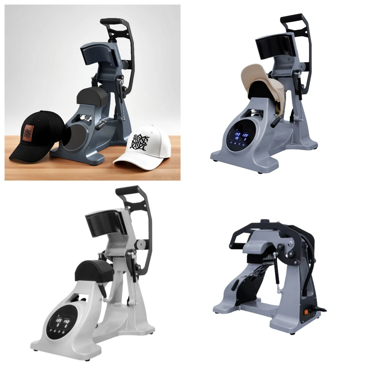 

WJW Dual Heated Platen Semi-Automatic Cap Press Hat Press with Bottom Heat Plates