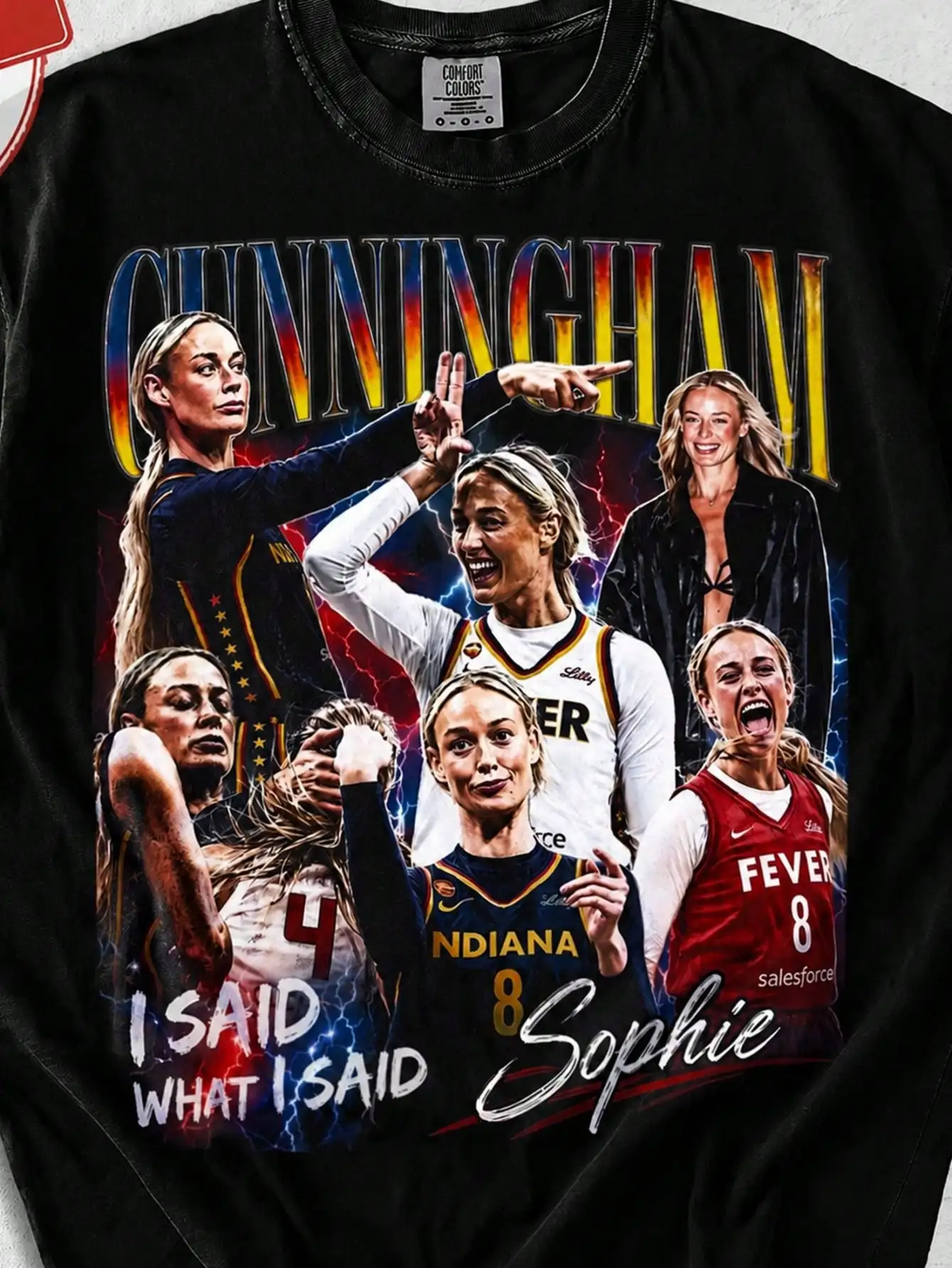 Sophie Cunningham Basketball Graphic Vintage C Omfort Colors Shirt Tees Sweatshirt