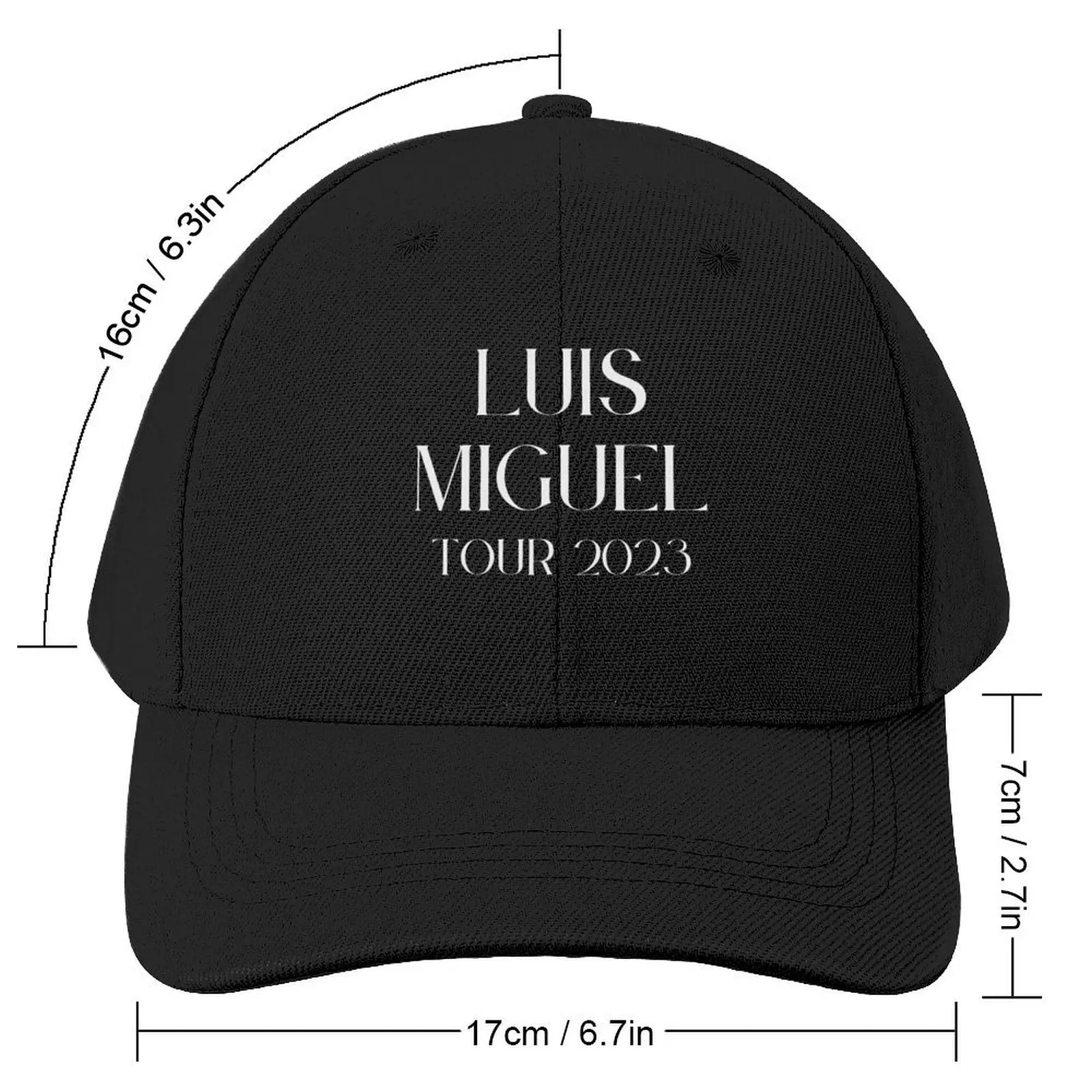 Casquette de baseball Luis Miguel Tour Eras pour hommes, noir et blanc, casquette de camionneur, casquette personnalisée pour enfants, chapeau de luxe pour filles