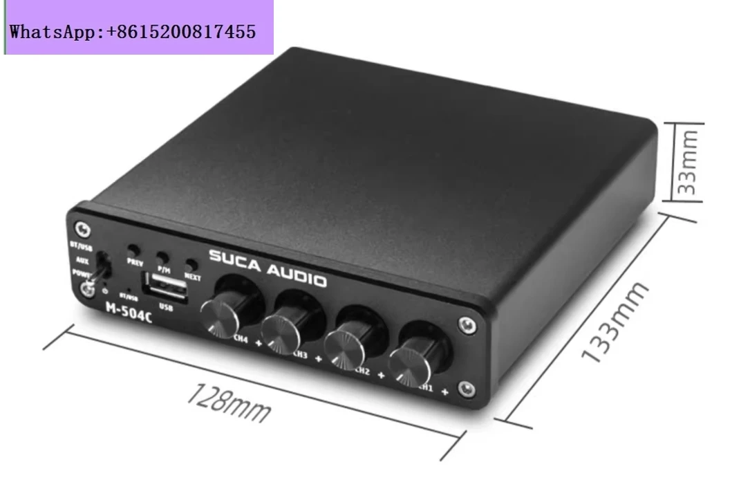 

SMSL Bluetooth M504C Channel 4.0 U Disk Play Power Amplifie HIFI Balanced Amplifier Audio
