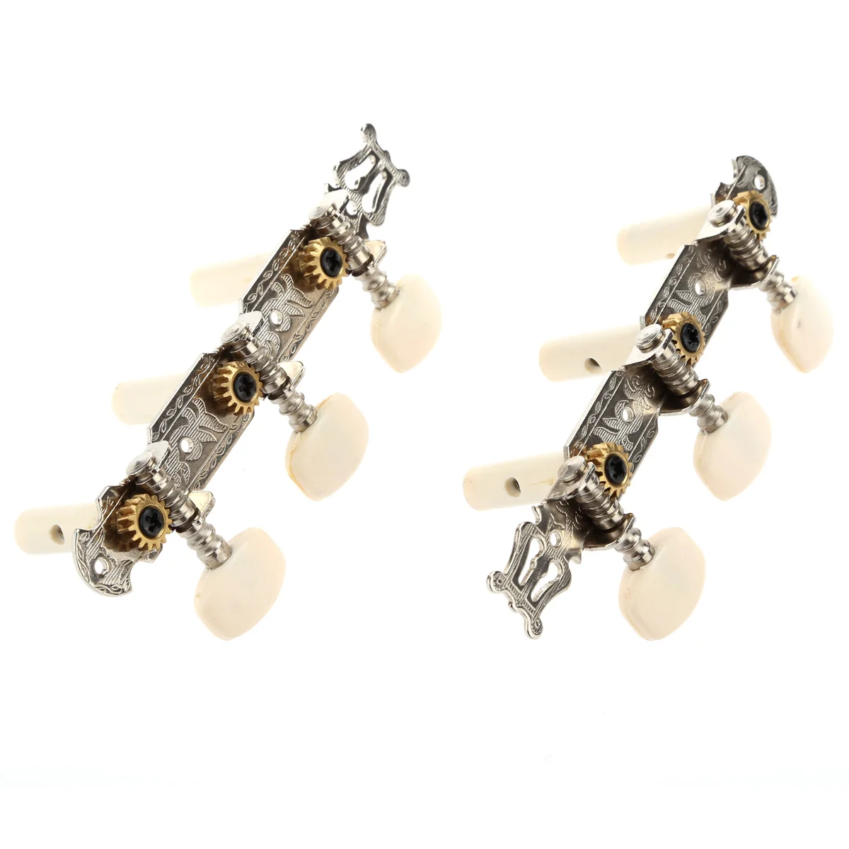 

2Pcs Classical Guitar Tuners Set Durable Acrylic Plastic Steel Suitable for 40 Inch Guitar Replacement Tuning Pegs Keys