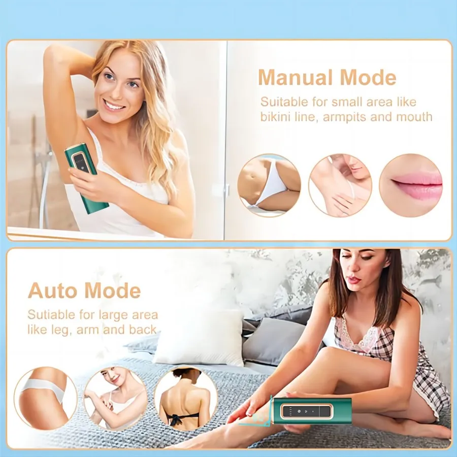 Ice-Cool Laser Hair Removal 999999 Flash for Ladies Long Lasting Bikini Trimmer for Women Painless IPL Epilator Drop Shipping