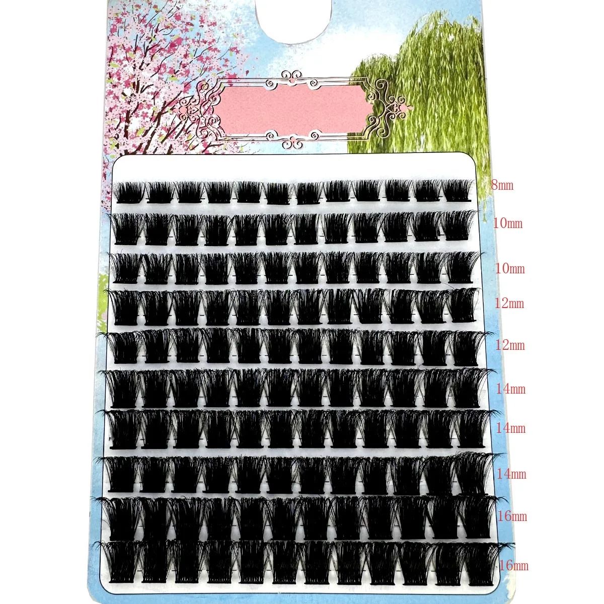 NEW 150D fluffy Mink Eyelashes 10 Rows Natural Eyelash extension 3D Russia Individual Eyelash Cluster Makeup Tools Lashes Cilia