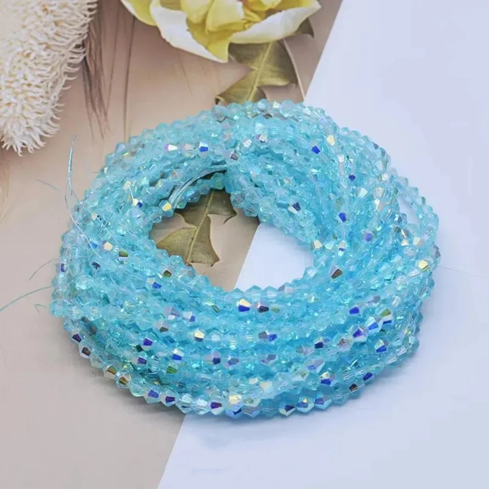 10pcs 4mm Bicone Crystal Beads Colorful DIY Loose Spacer Beads Austria Faceted Glass Crystal Beads Bracelets Earring Supplies