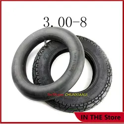 High Quality 3.00-8 / 300-8 Tire & Inner Tube 4PR Tyre Fits Gas and Electric Scooters Warehouse Vehicles Mini Motorcycle