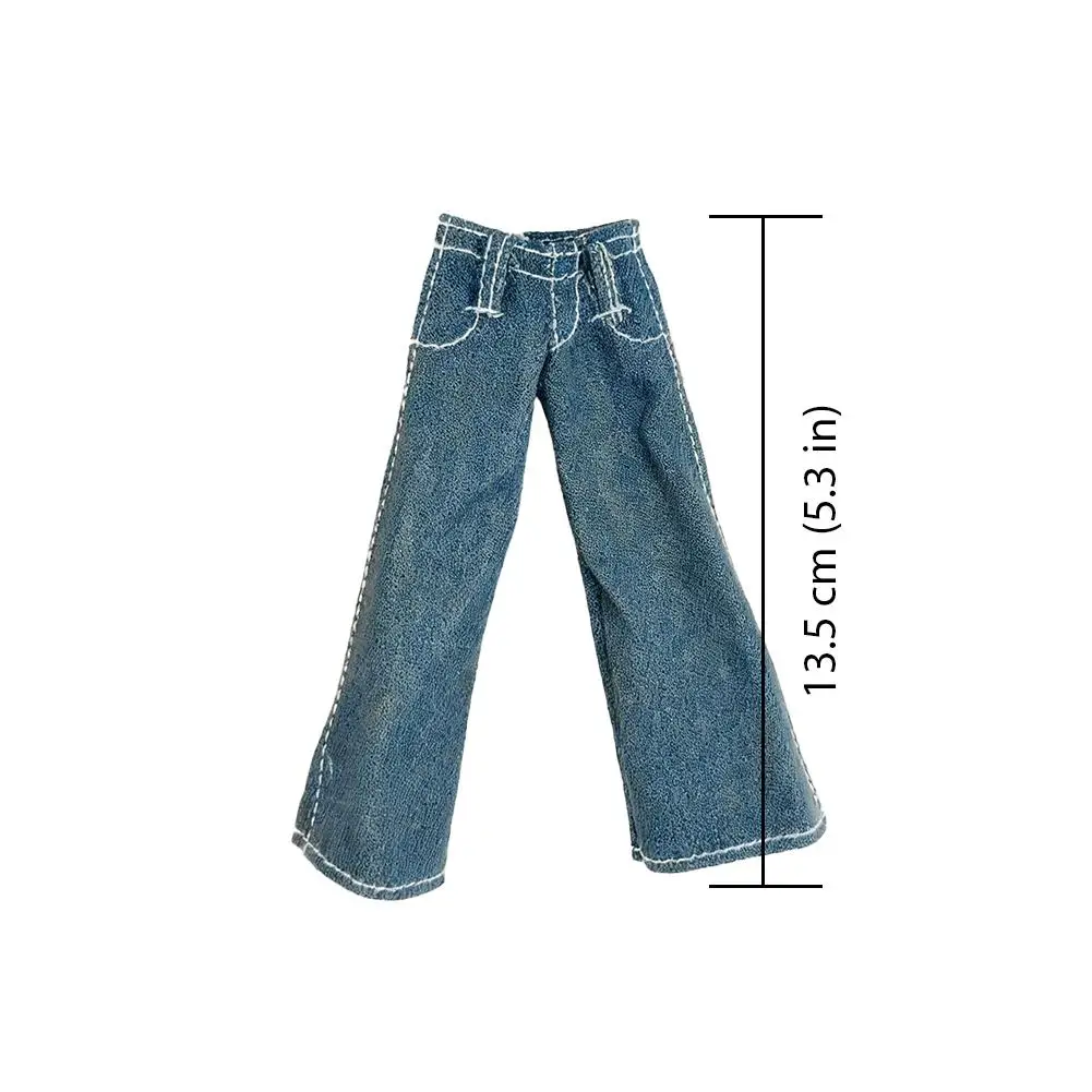 Babydoll Jeans Pantaloni larghi larghi retrò Moda Cool Vestiti per bambole per pantaloni per bambole Indossa casual Accessori