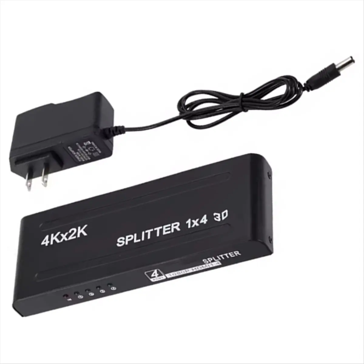 DT1468 Mon.4Kx2K -Compatible Splitter -Compatible Switch 1 in 4 Out Video Distributor Amplifier 1x4 Splitter US Plug