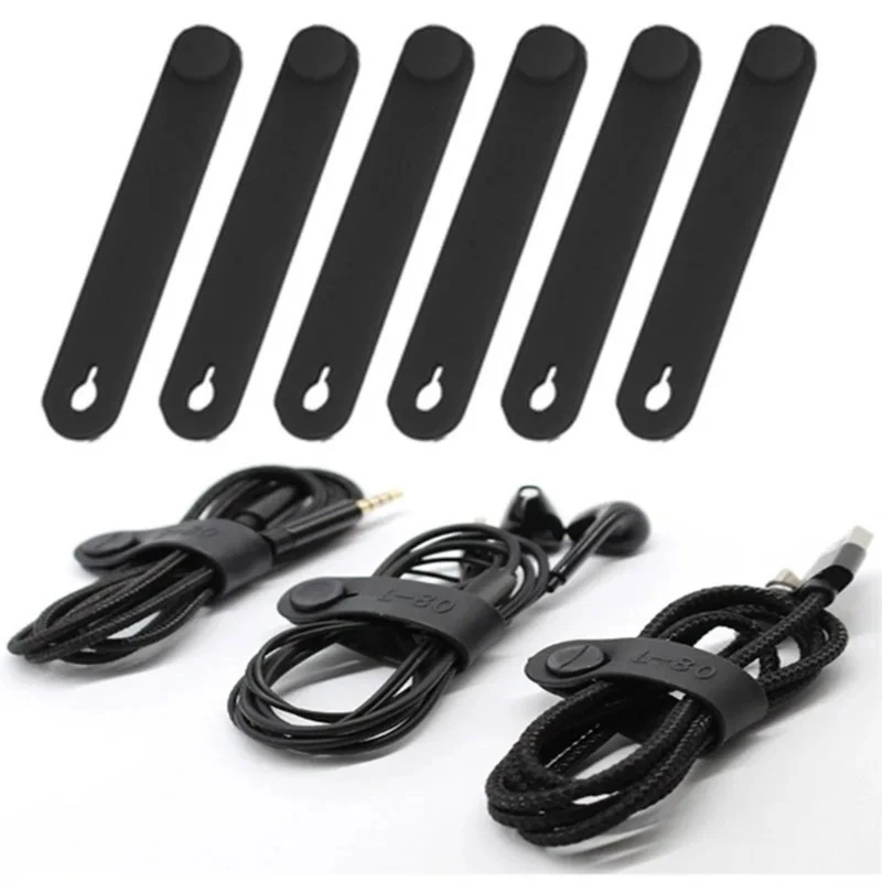 652F 1Pc/5Pcs/6Pcs Tension Strap Tie Motorcycle Power Cord Tie Harness Tie Rubber Ties Universal Clutch Line Brake Cable Ties