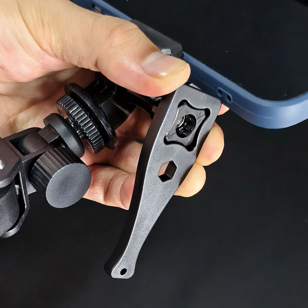 ماجيك قوي المشبك حامل هاتف عدة جبل ل Gopro بطل 13 12 11 10 9 8 7 6 5 أسود دراجة نارية المقود 360 درجة