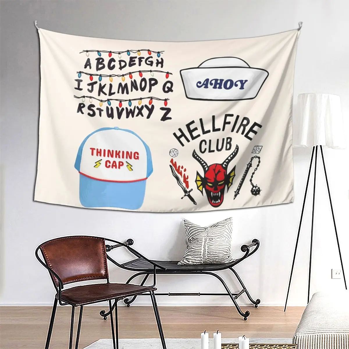 ملصق غريب نسيج مضحك للتعليق على الحائط ديكور منزلي جمالي المفروشات لغرفة المعيشة وغرفة النوم