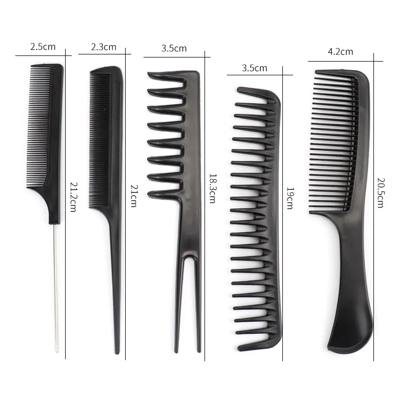 50Sets Hot Selling 10-piece Hair Comb Set Barbershop Styling Comb Makeup Comb Salon Special