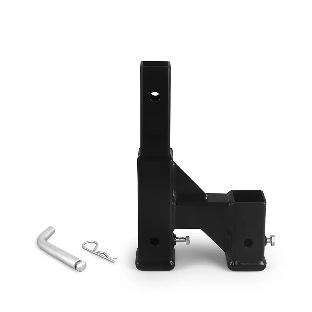 

2 inch Trailer Dual Hitch Extension Riser Hitch Adapter Double Hitch Receiver 9.84 inch Max Length 3000KG GTW