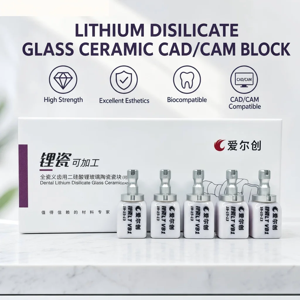 Upcera UP-CAD Glass Ceramic Blocks,5Pcs/Box  C14 HT/LT Translucency for Dental Lab CAD/CAM Milling Materials