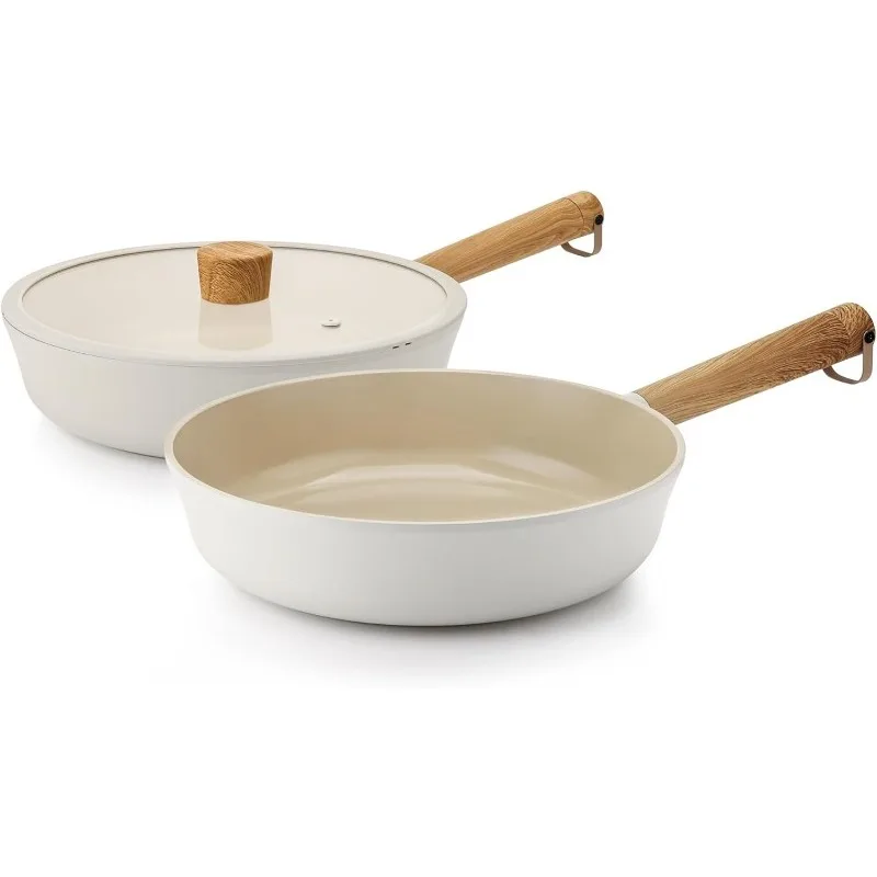 Ceramic Nonstick Pots and Pans Set Healthy Cookware Set, Non-toxic Induction, Dishwasher & Oven Safe, PFAS/PTFE/PFOA Free