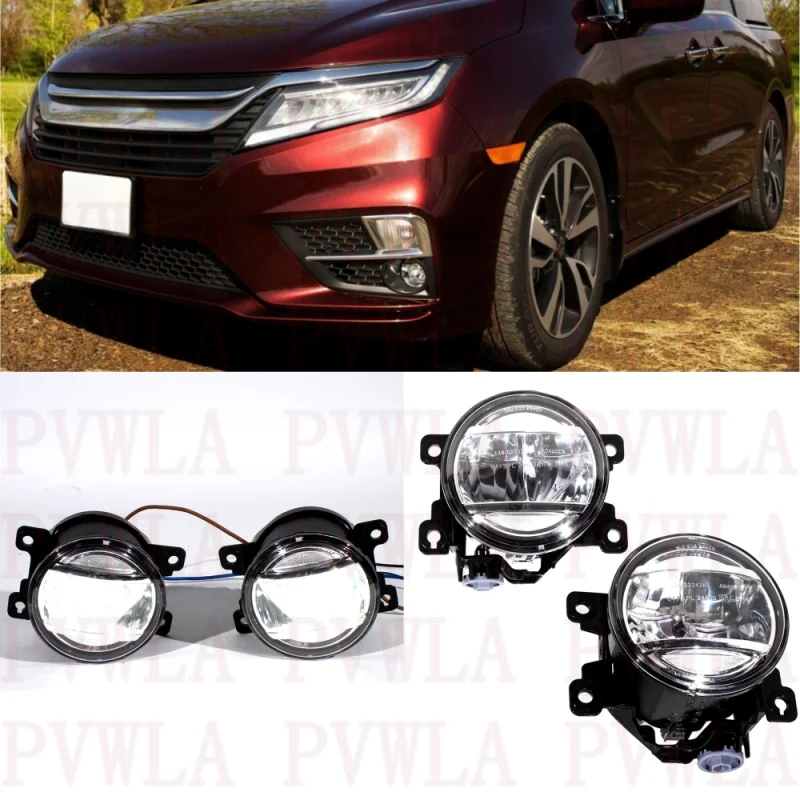 

Pair Front Bumper Fog Lights Lamp With LED Bulbs 33900-TEY-Y01 33950-TEY-Y01 For Honda Odyssey 2018 2019 2020