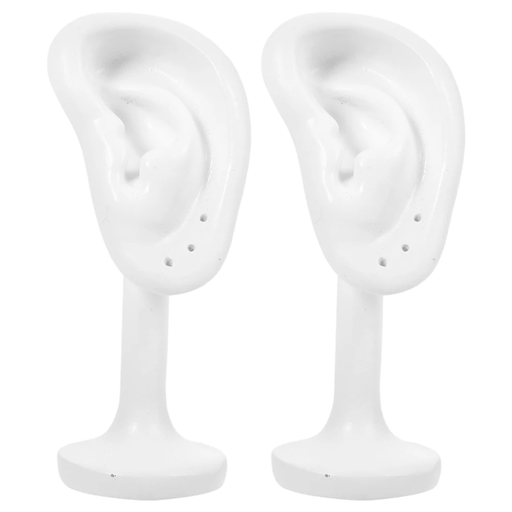 

2pcs Earring Display Stand Rack Organizer Artificial Shaped Jewelry Holder Props Molds Simulated Ear Rack Live Streaming