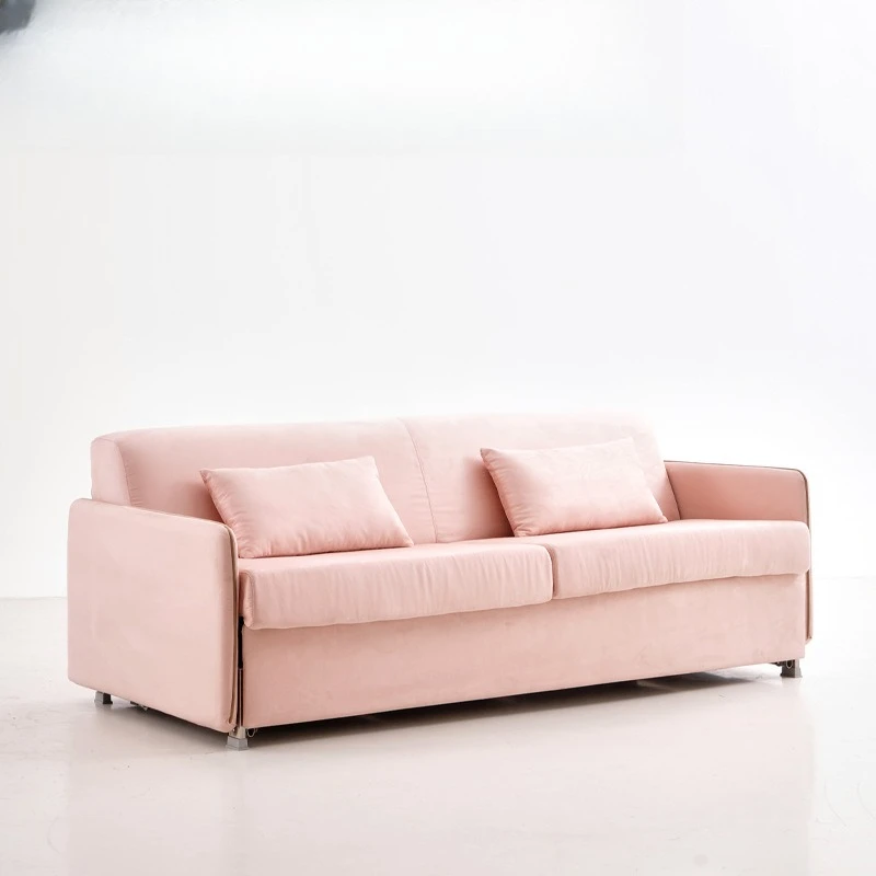 

Lazy technology cloth sofa: one-click switch to sit and lie mode, a comfortable choice for small apartments that save worry
