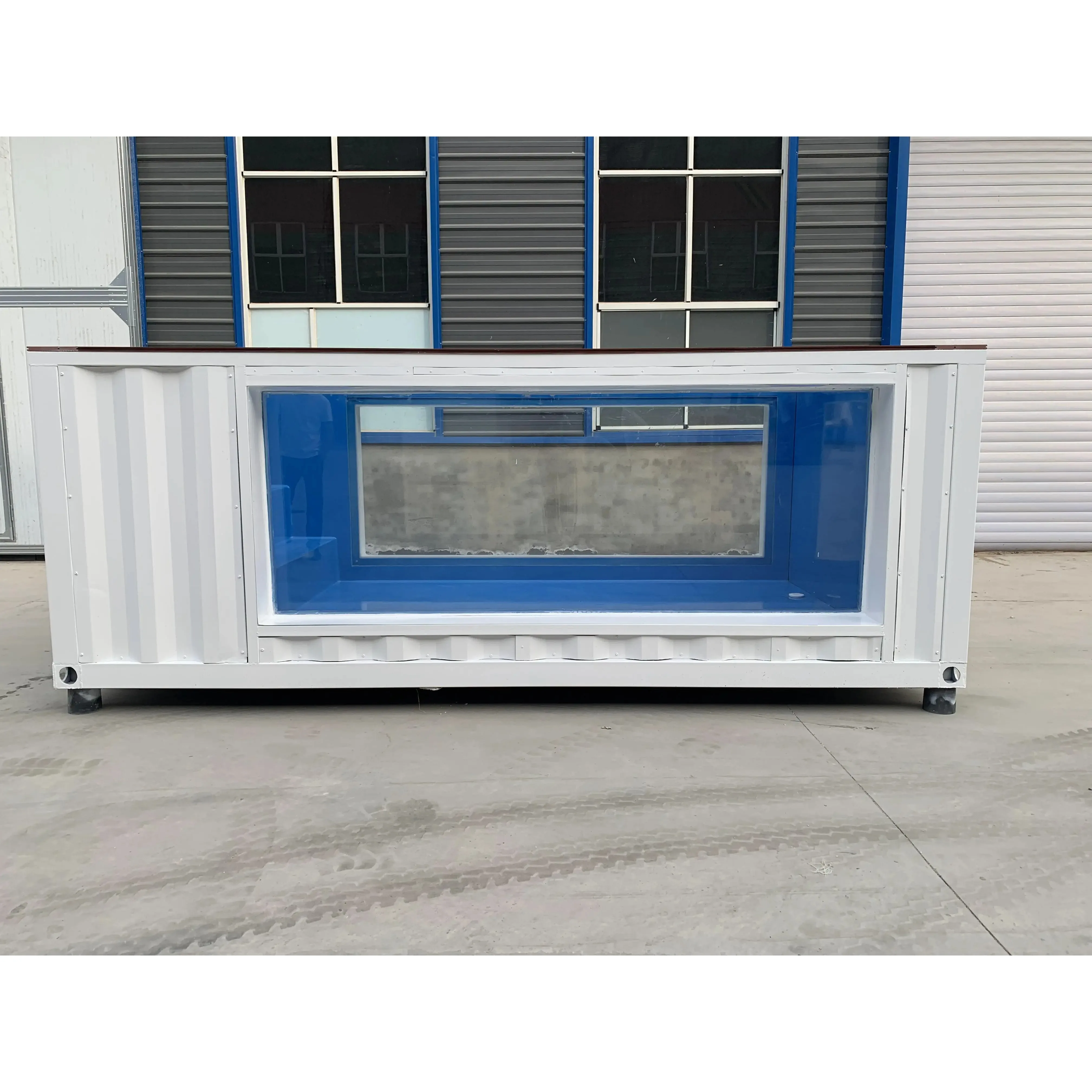 حمام سباحة خارجي بحاوية 20 قدمًا، حوض سباحة جاهز فوق الأرض مع نظام ترشيح للاستخدام المنزلي في حديقة الفندق