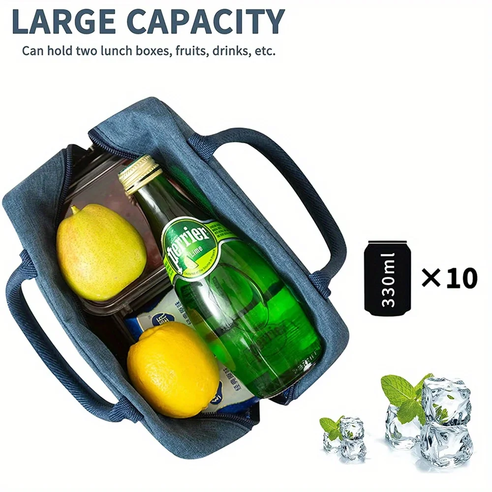 Customized Insulated Lunch Bag Aluminum Foil Bento Bag Women's Handbag Personalized Letter Pattern Insulated Lunch Box Portable