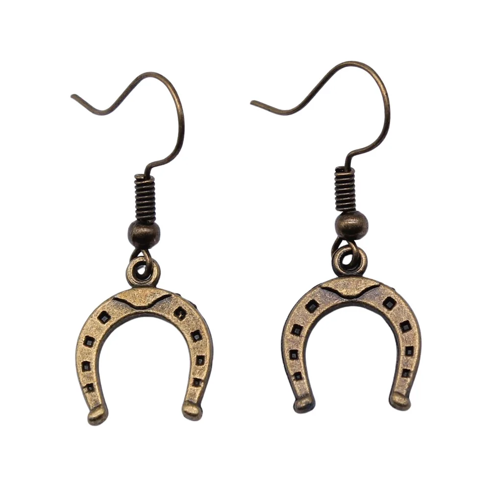 Dropshipping Drop Earrings Fashion Handmade 2 Colors Horseshoe Pendant Earrings