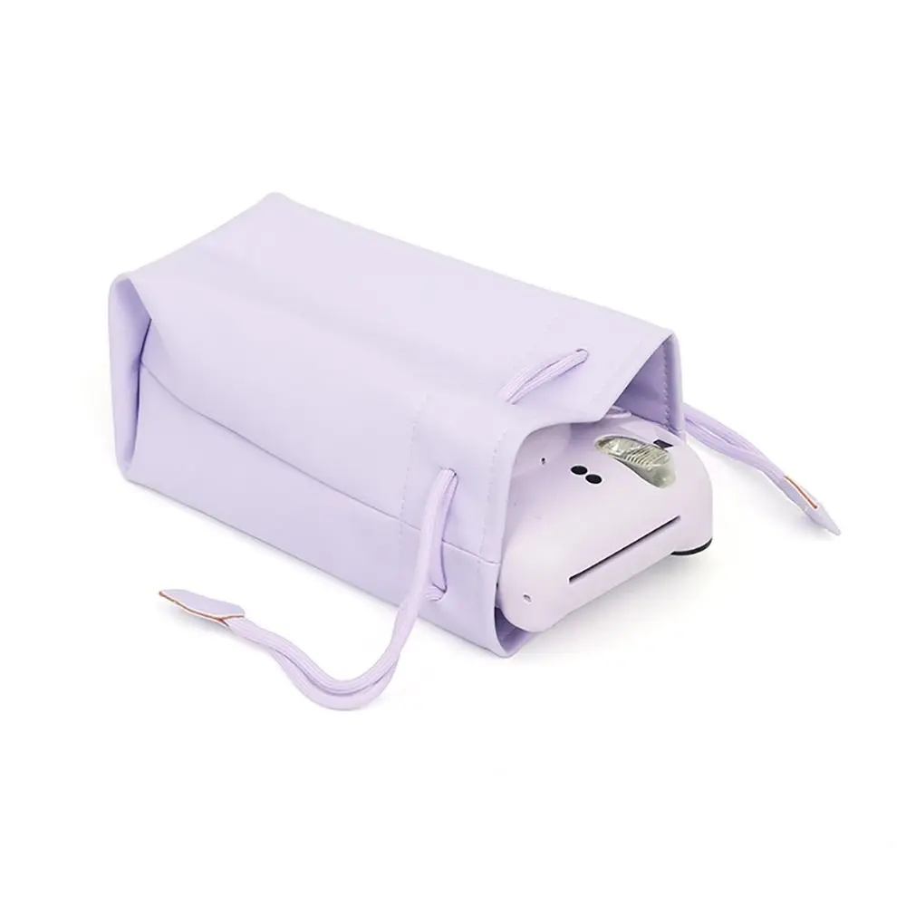 PU Drawstring Bag Waterproof Colorful Instant Camera Shell Portable Universal Cover for Instax Mini 12/11/9/8/90/EVO/Liplay