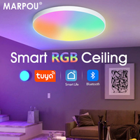 MARPOU WIFI RGB Smart Lamp 30W 36W Led Ceiling Light With Tuya APP Dimmable Remote control Ultrathin led lights for room Bedroom