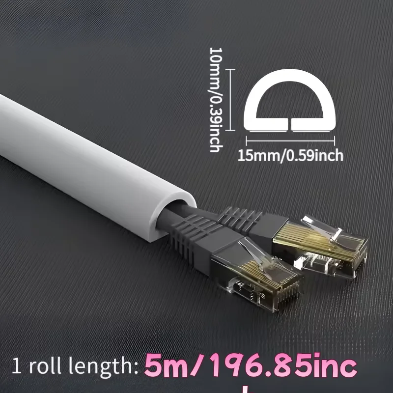 Hidden Self-Adhesive Cable Tray,Cable Protector,Suitable for Desktop Installation,Preventing Tripping on Exposed Wires