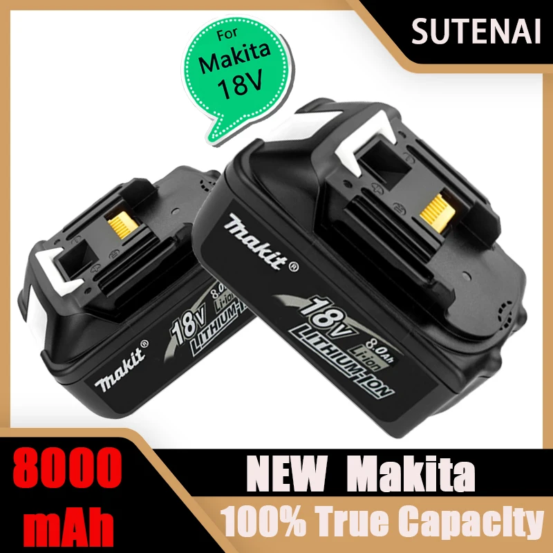 

100% Оригинальный Makita 18 В 8000 мАч перезаряжаемый Электроинструмент Makita аккумулятор литий-ионный сменный LXT BL1860B BL1860 BL1850