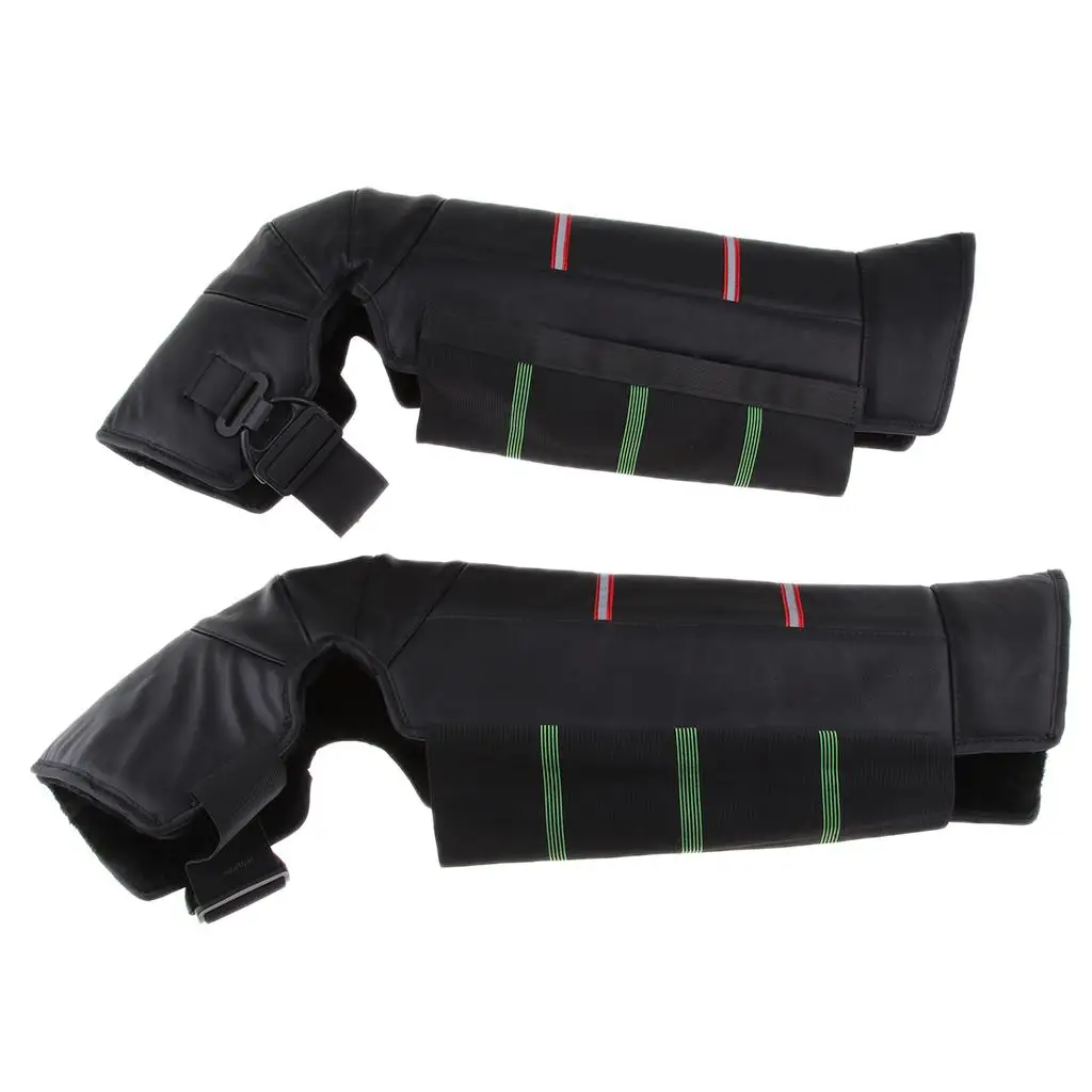Winter Protection Knee Pad Warmer PU Material Motorcycle Leg Cover Windproof Gear for Cold Weather Biking