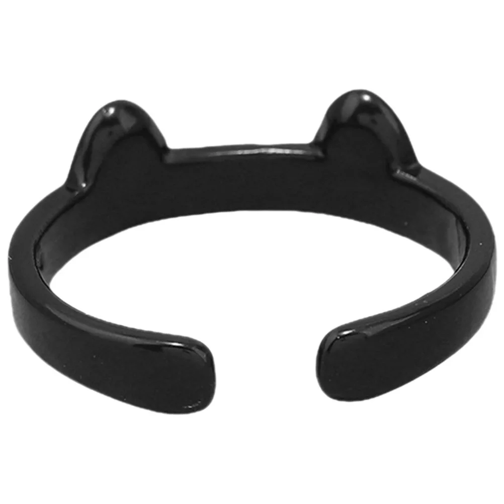 

Adjustable Cute Simple Design Finger Ring for Women Unique Cat Jewelry Fashionable Small Metal Rings Personalized Rings