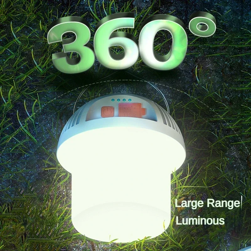 Outdoor Solar Camping Lantern Rechargeable Multifunction Portable Hanging Tent Lights Waterproof Emergency Lamp Fishing Climbing