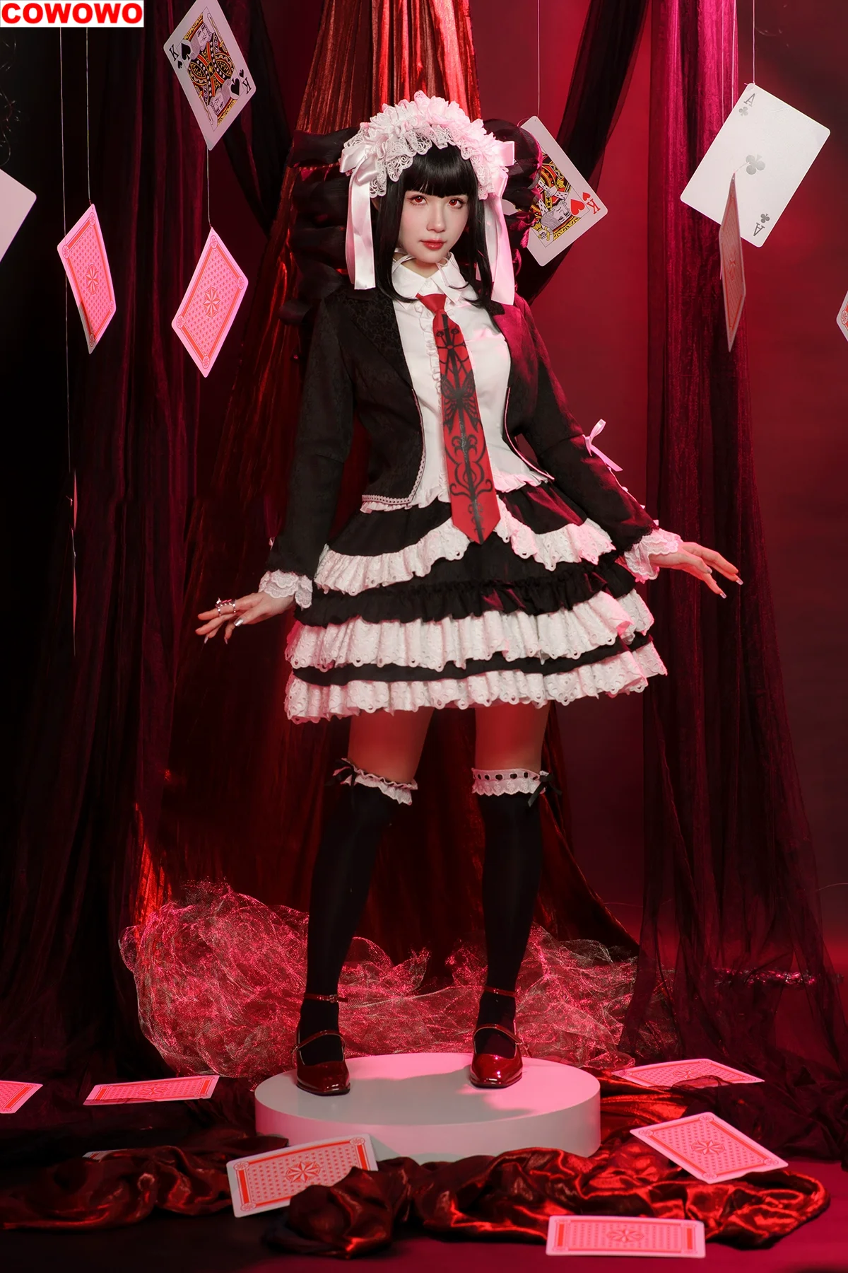 Celestia Ludenberck Gothic Cosplay Costume, Cos Game Anime Party Uniform, Hmatte en Play Py Clothes, recruté anronpa