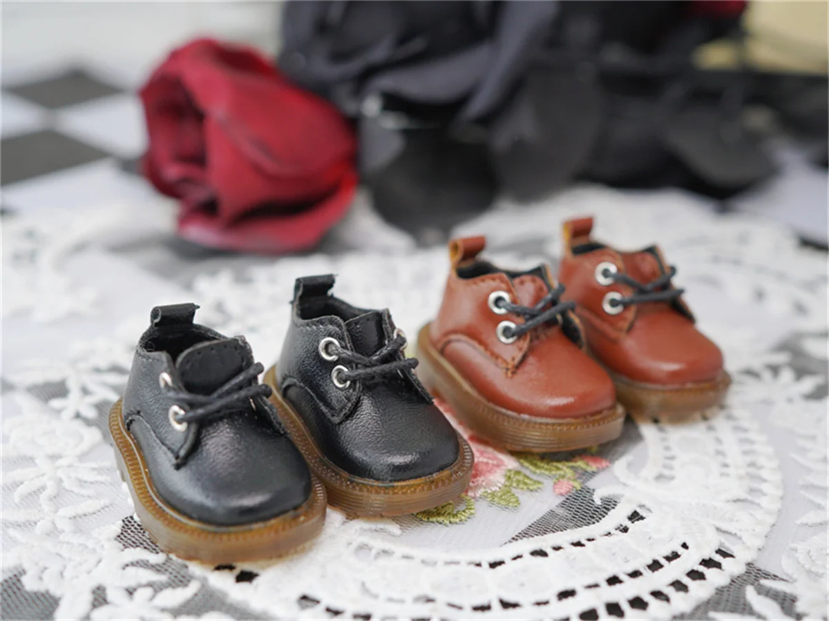 bjd Shoes Suitable for DA YU TI flat fat feet small leather shoes ankle boots bjd doll accessories