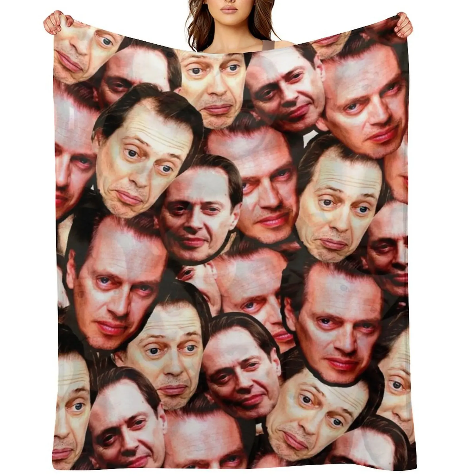 

Steve Buscemi Collage galaxy Throw Blanket for winter Summer Beddings Flannel Plaid on the sofa Blankets