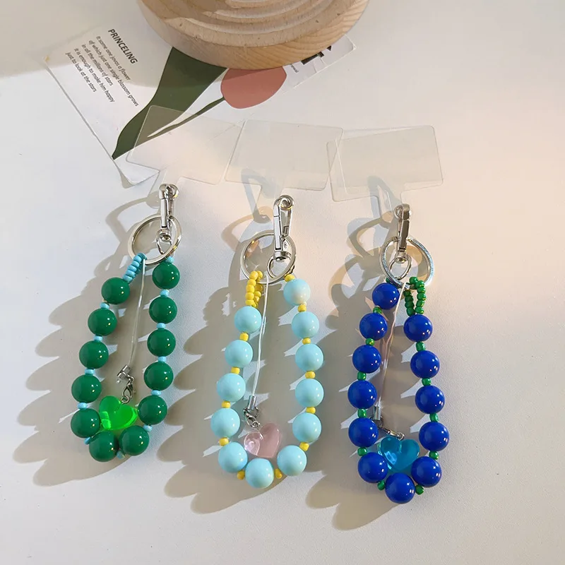 

Большой подвесок из бисера молочно-голубого цвета — подвеска в виде чехла для телефона, карточный альбом/сумка/брелок, украшение из бисера ручной работы, универсальный