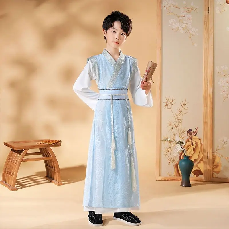 Jungen Hanfu Sommerkleid ung Jungen chinesischen Stil Kinder kleidung Kinder alte Kleidung Hanfu